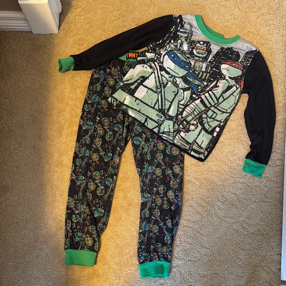 Kids Pajamas - Green and Black Teenage Mutant Ninja Turtles